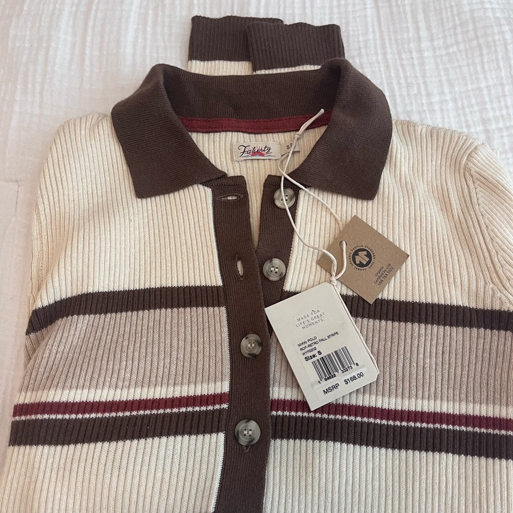 Small NWT Faherty Mikki polo